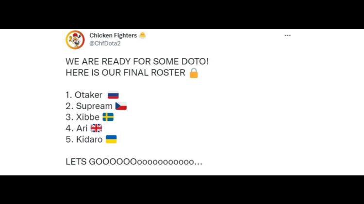 Chicken Fighters fuldførte listen over Dota 2