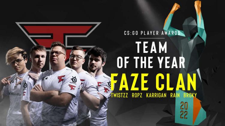 FaZe Clan blev det bedste hold i 2022 ifølge ESL