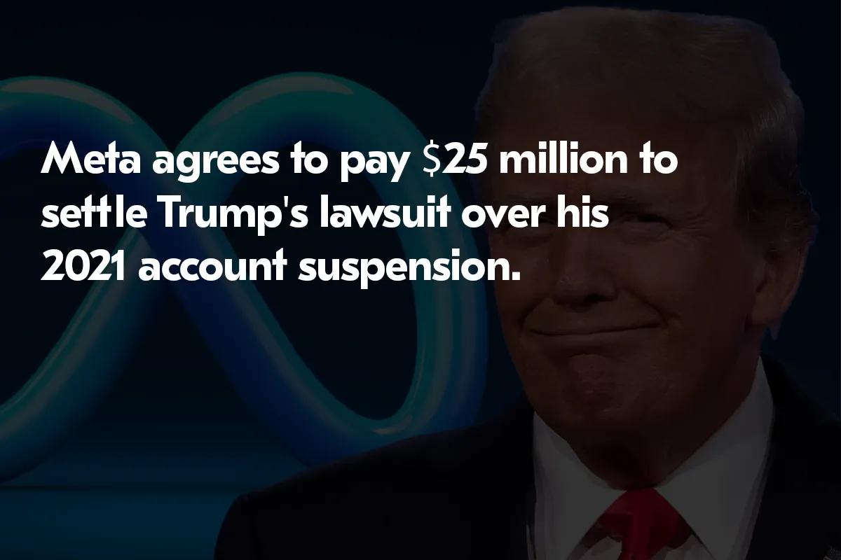 Meta indgår forlig i Trump-sag for 25 millioner dollars