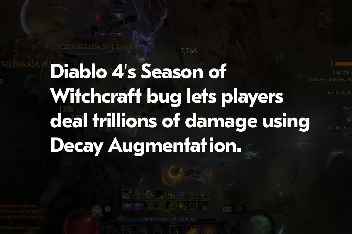 Diablo 4's Season of Witchcraft-fejl lader spillere uddele billioner af skader