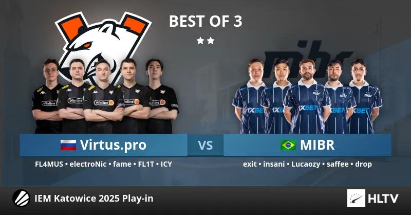 Virtus.pro sikker gruppeplads ved IEM Katowice 2025 med en dominerende sejr over MIBR