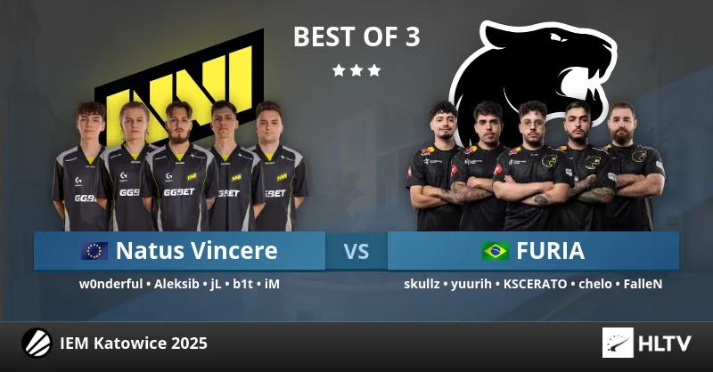 Na'Vi skal møde FURIA Esports i deres første kamp i IEM Katowice 2025 Group Stage