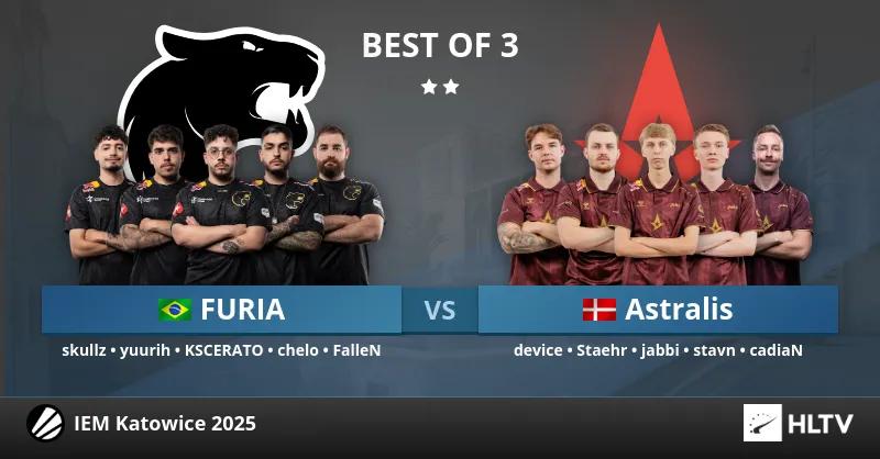 Astralis vinder over FURIA Esports i en spændende semifinale ved IEM Katowice 2025