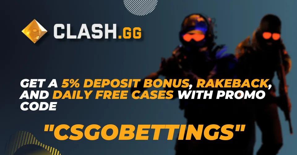 Clash.GG Kampagnekode "CSGOBETTINGS", gratis sager og tilknyttede bonustilbud: det værd?