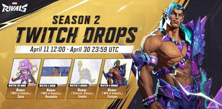 Marvel Rivals lancerer sæson 2 med eksklusive Twitch-drops til spillerne