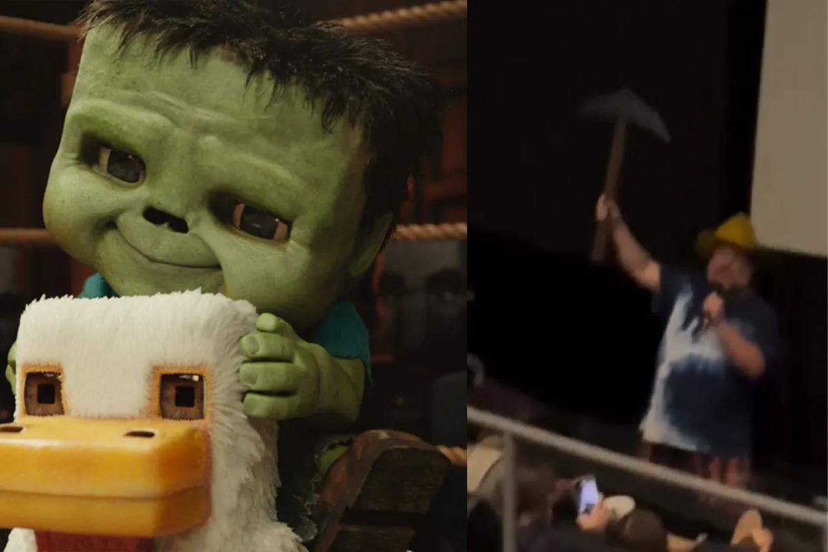 Biografer slår ned på Minecraft-filmkaos efter viral Chicken Jockey-trend