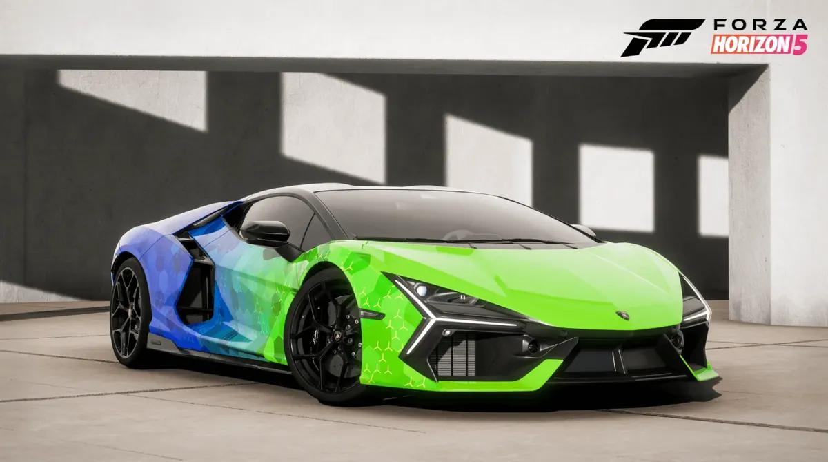 Lamborghini Revuelto får unik udsmykning for at fejre Forza Horizon 5's lancering på PlayStation 5