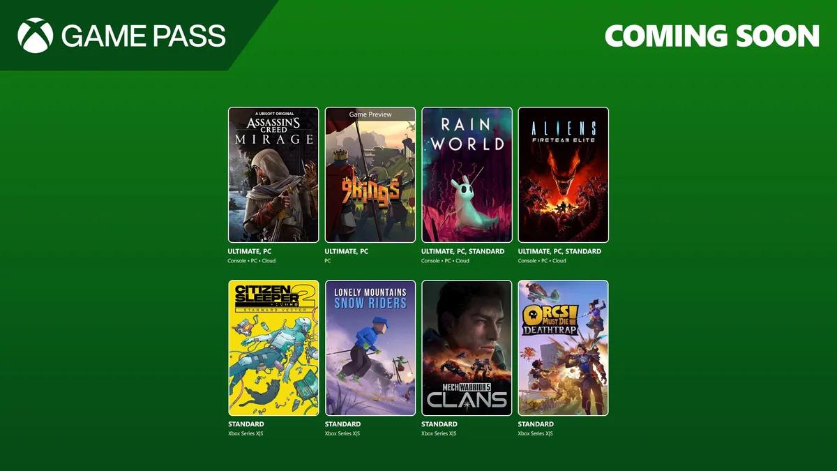 Microsoft annoncerer det første udvalg af spil i Xbox Game Pass til august 2025