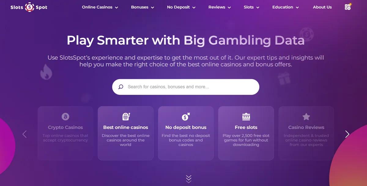 Hvorfor er det bedre at vælge et online casino på Slotsspot?