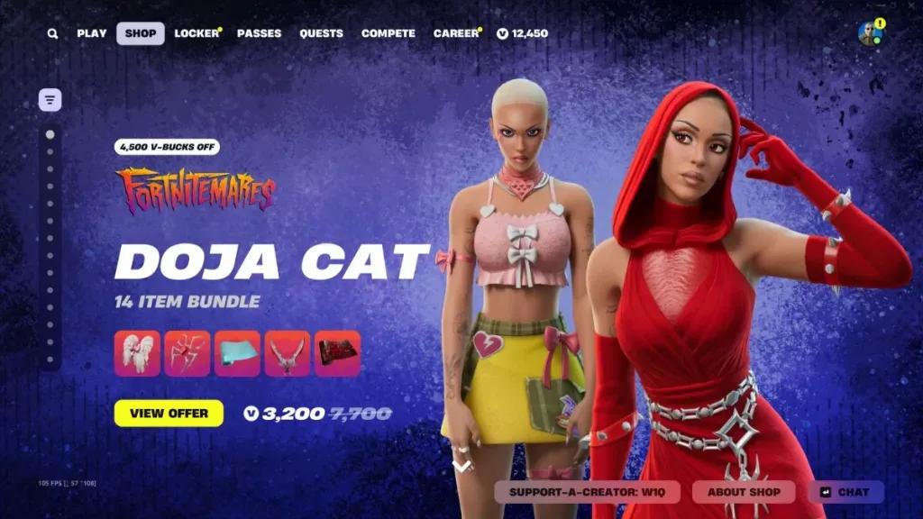 Hvor finder man Doja Cat - the Mother of Thorns - i Fortnite kapitel 6 sæson 4