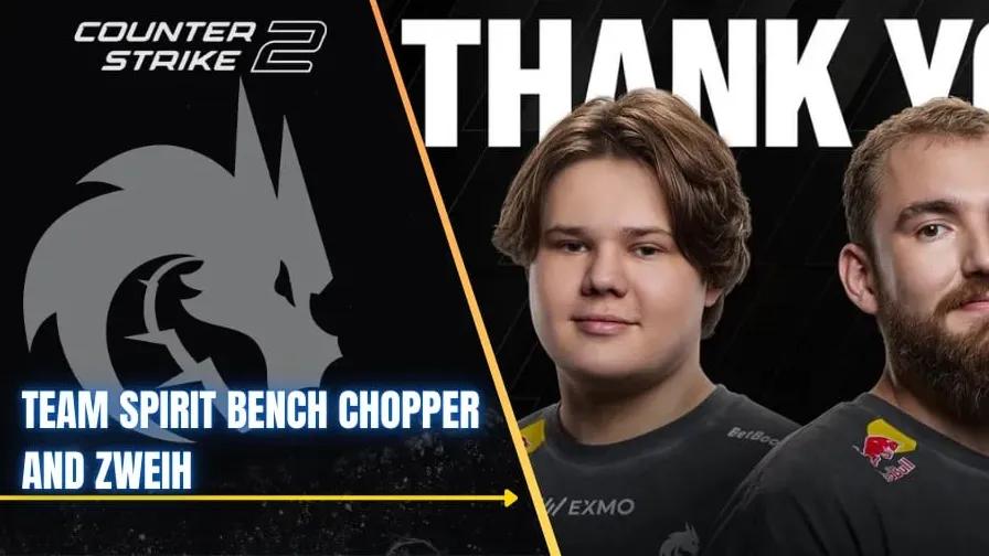 Team Spirit bænker zweih og chopper, forfremmer zont1x og magixx tilbage til hovedlisten