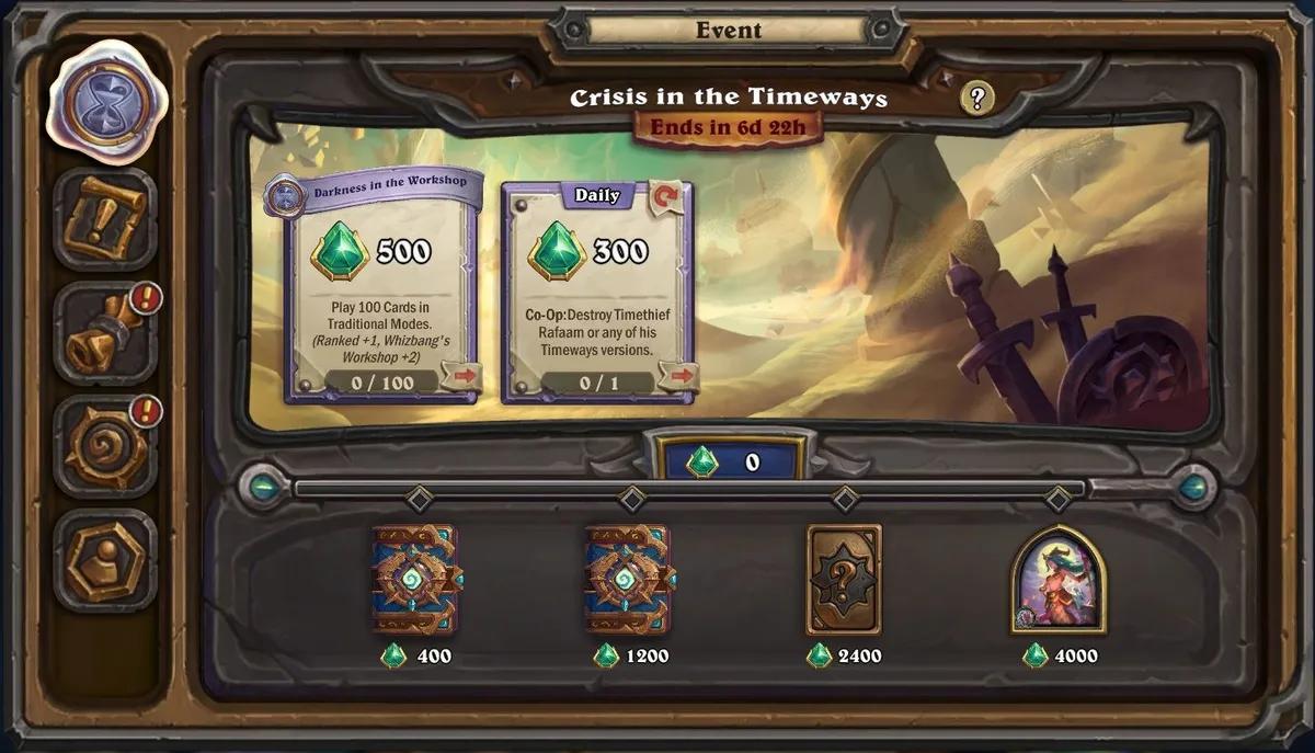 Hearthstone lancerer begivenheden "Crisis in the Timeways"