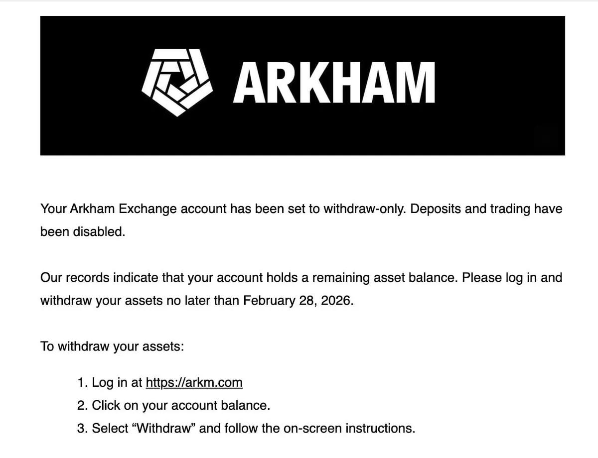Arkham Exchange: CEO afviser rygter om lukning, men brugerne får e-mails med en deadline den 28. februar