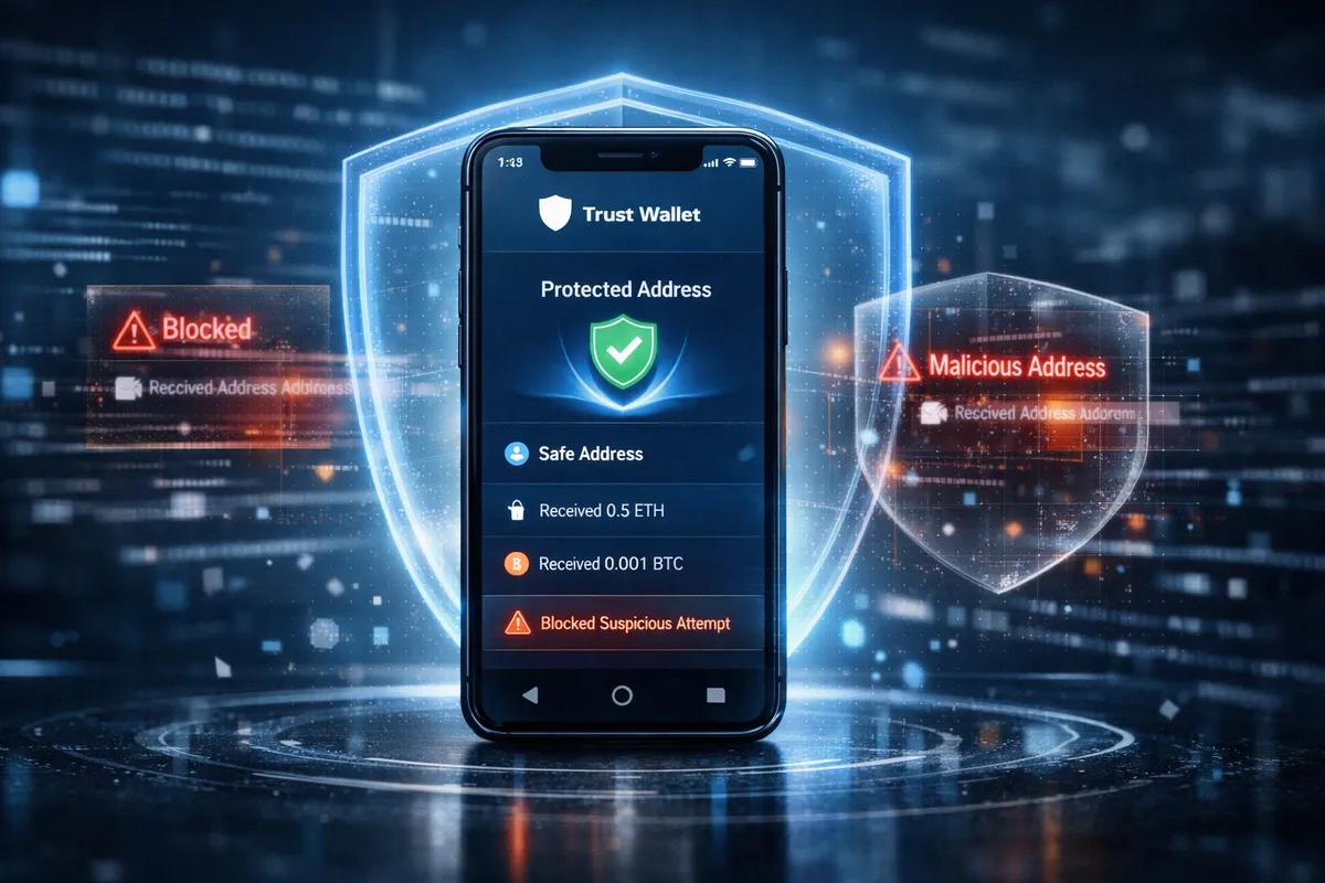 Ny funktion i Trust Wallet: Beskyttelse mod adresseforgiftning og støvangreb