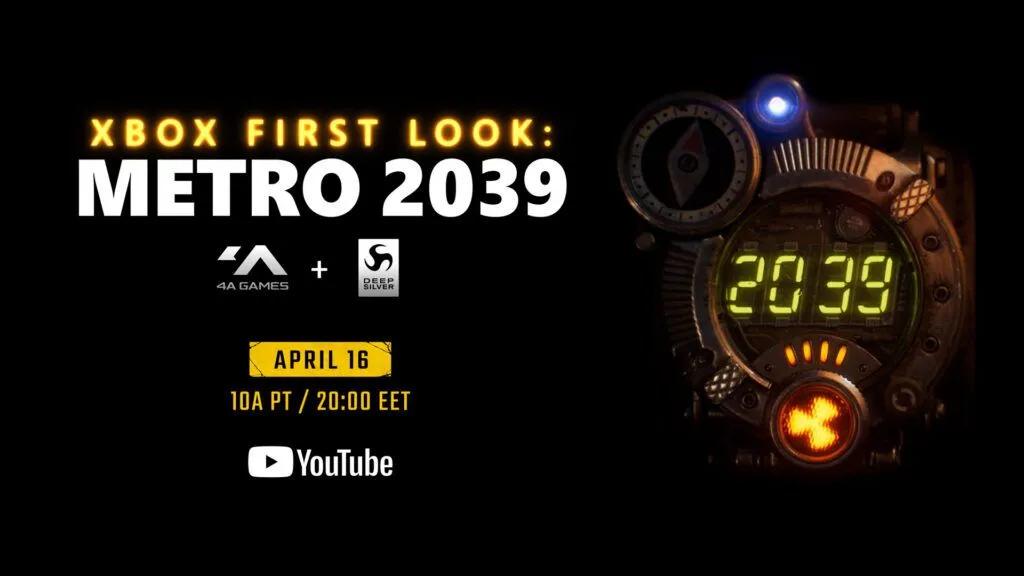 4A Games annoncerede Metro 2039, officiel afsløring bekræftet den 16. april