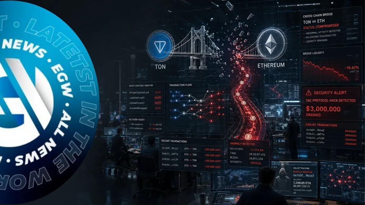 Hackere dræner over 3 millioner dollars fra TAC-protokollens cross-chain-bro mellem TON og ETH