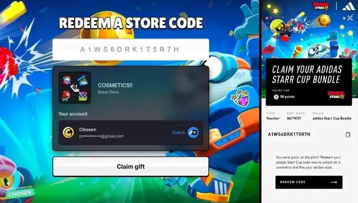 Brawl Stars giver gratis adidas-kosmetik væk under FIFA World Cup 2026