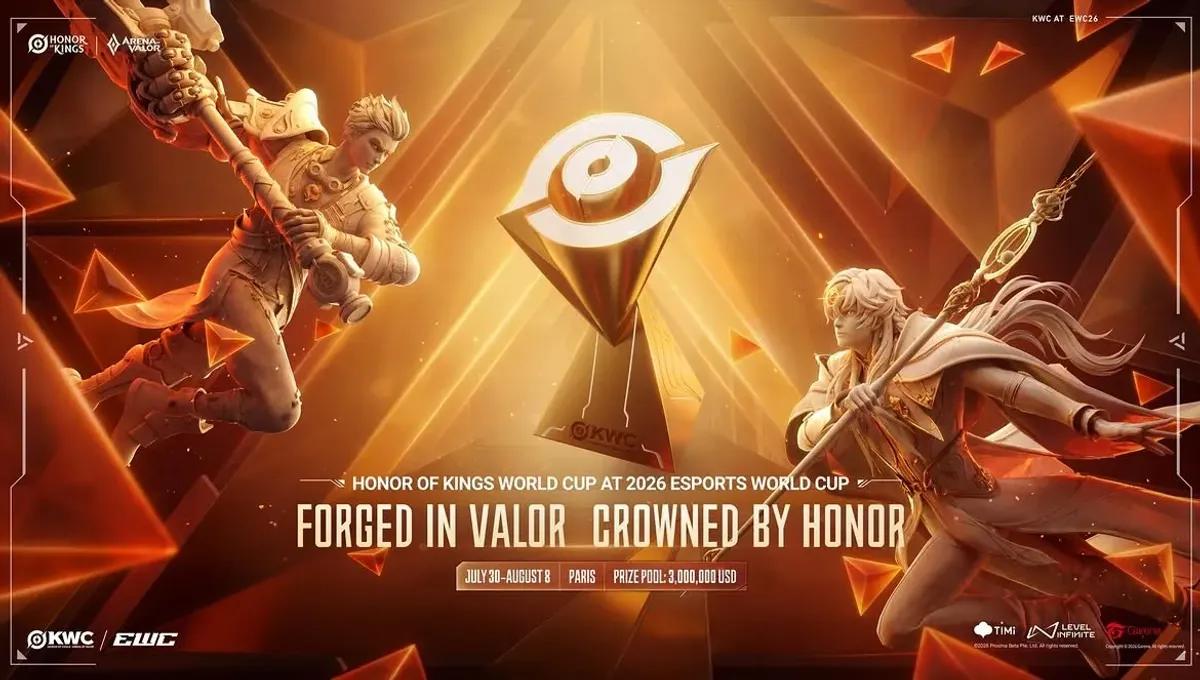 Honor of Kings Mid-Season Championship ved EWC 2026 har 20 hold og en præmiepulje på 3 millioner dollars