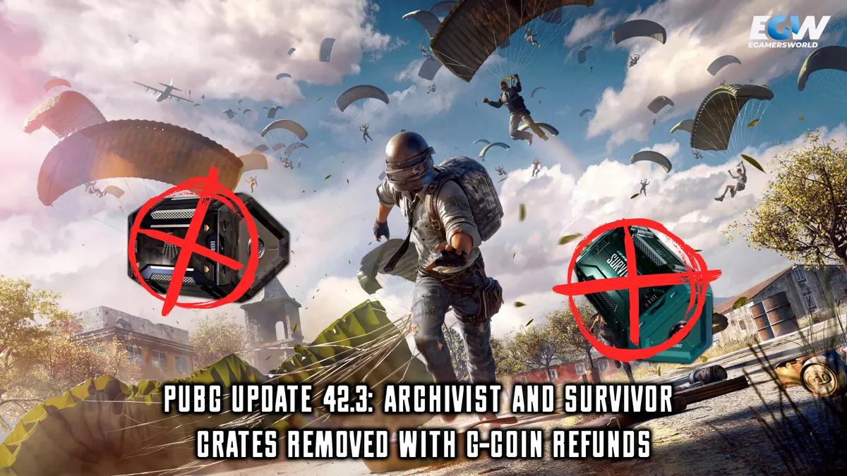 PUBG-opdatering 42.3: »Archivist«- og »Survivor«-kasser fjernet med refusion af G-Coins