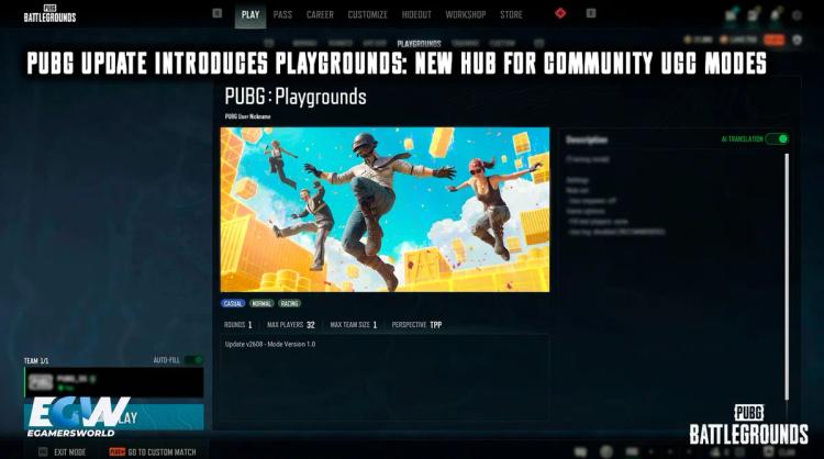 PUBG-opdatering introducerer »Playgrounds«: Et nyt samlingssted for brugergenererede spiltilstande