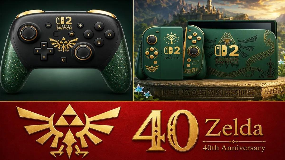 Nintendo planlægger at udgive en speciel Switch 2 og Pro Controller i forbindelse med 40-årsjubilæet for The Legend of Zelda