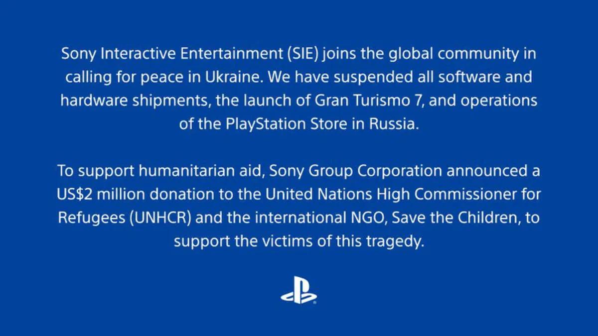 Sony suspenderer leveringer og drift af PlayStation Store i Rusland