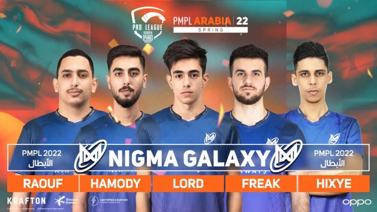 Nigma Galaxy blev mester PUBG Mobile Pro League - Arabia Spring 2022