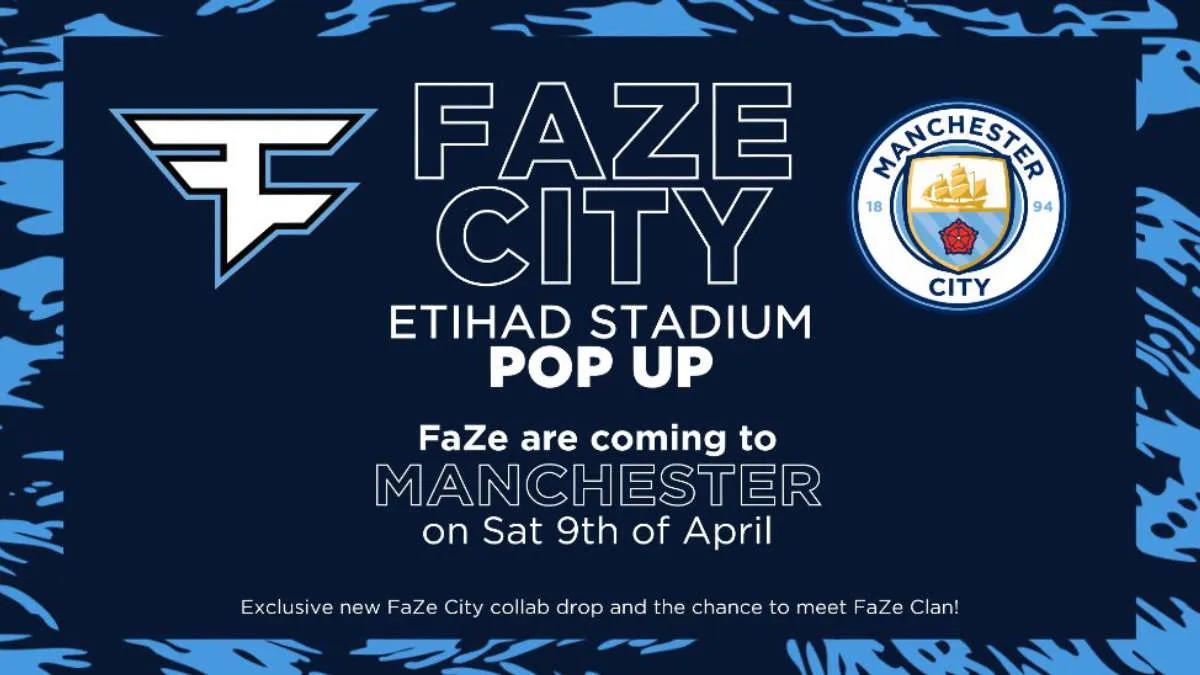 FaZe Clan og Manchester City annoncerer begivenhed for Etihad Stadium