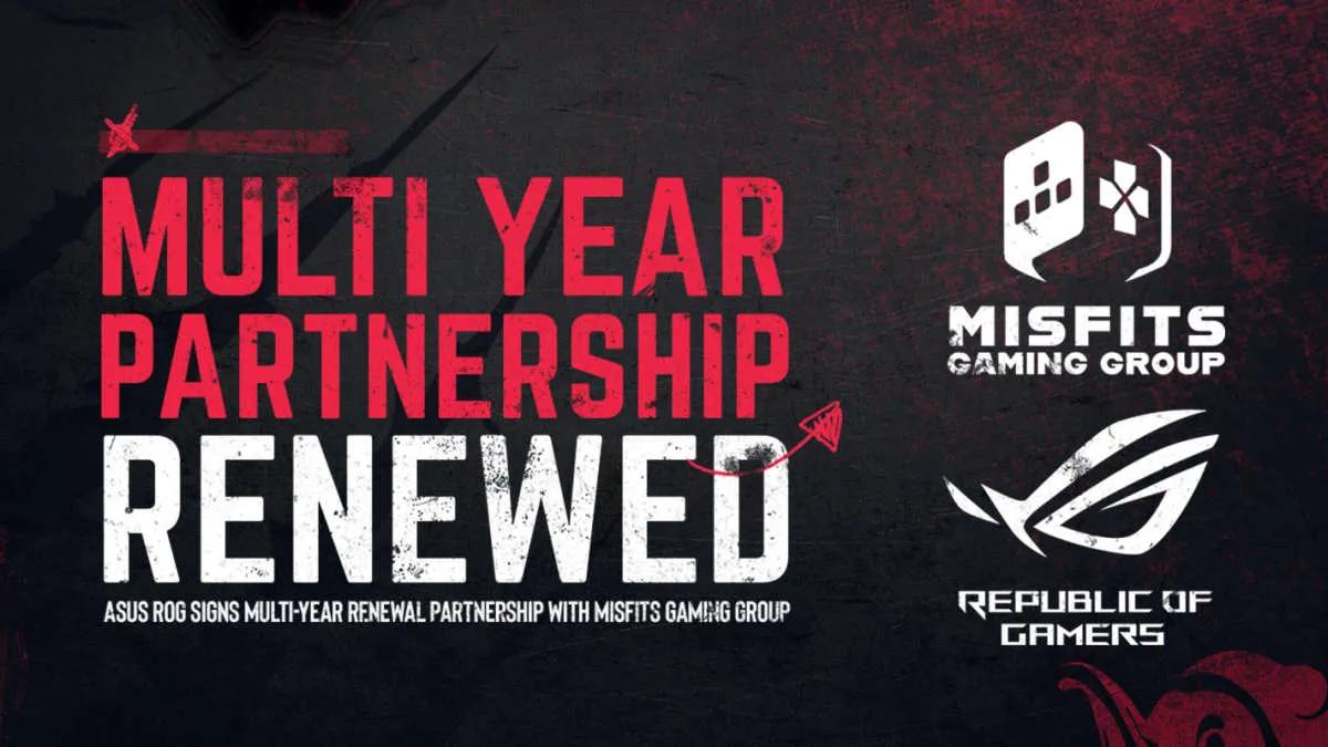 Misfits Gaming Group fornyer partnerskab med Republic of Gamers