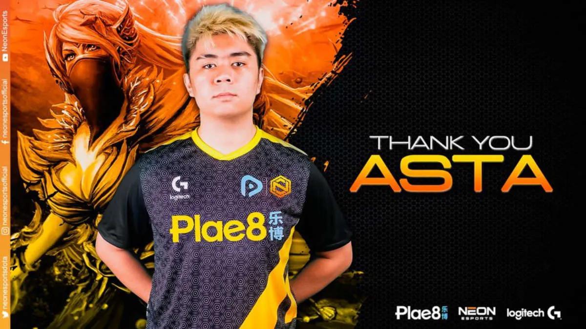 Neon Esports slog op med Asta 丶