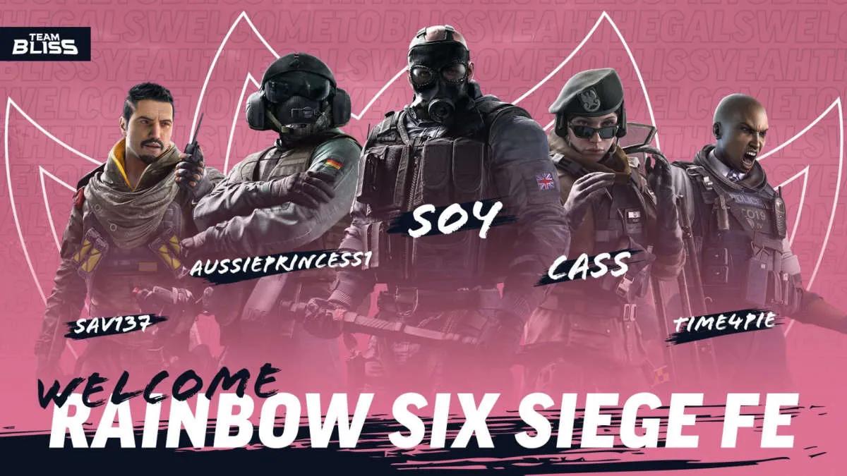 Team Bliss underskrev den kvindelige line-up af Rainbow Six