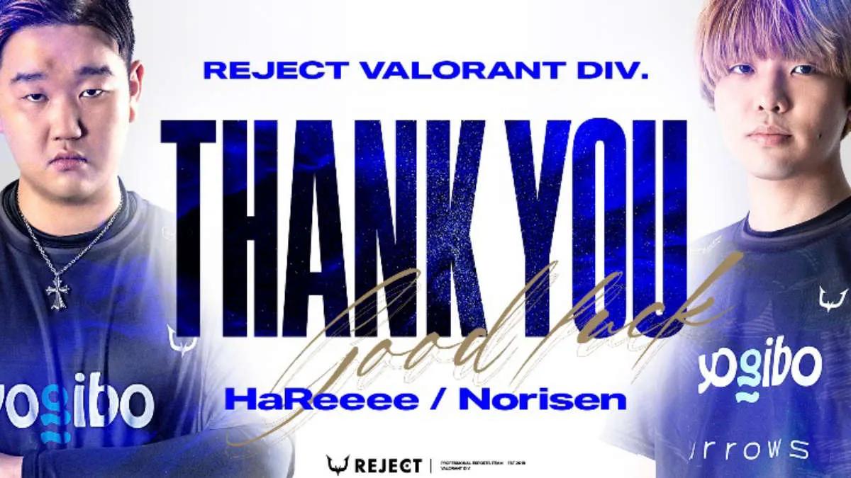 NoriseN og HaReeee forlader REJECT