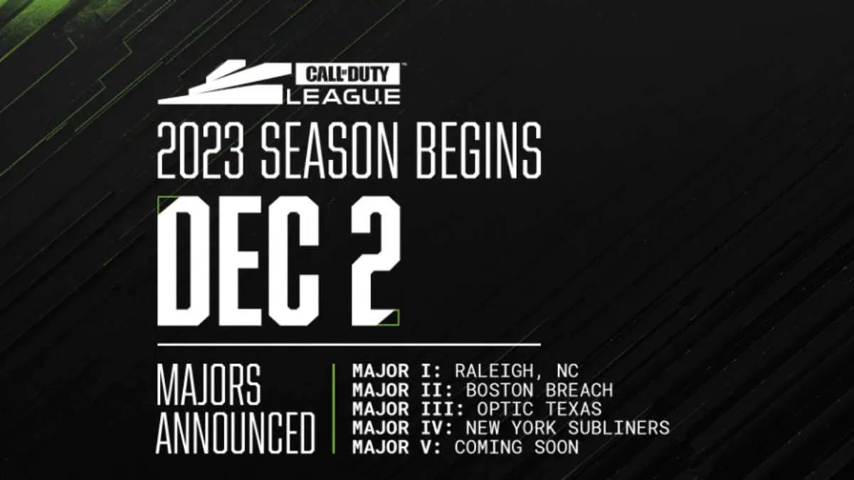 Sæson Call of Duty League 2023 starter fredag den 2. december