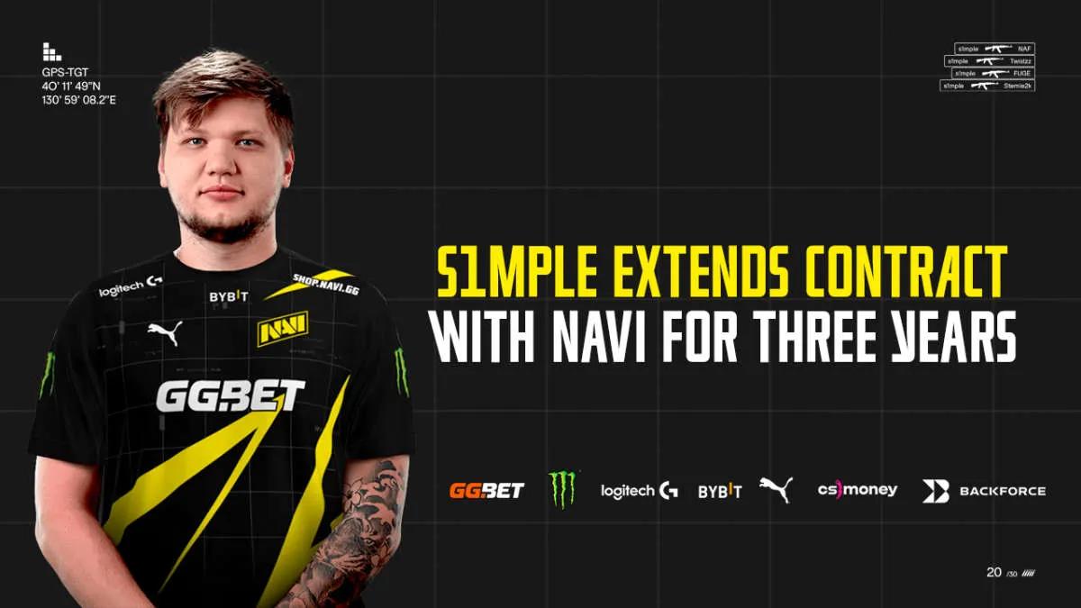 s1 mple forlængede kontrakten med teamet Natus Vincere med mindst yderligere tre år