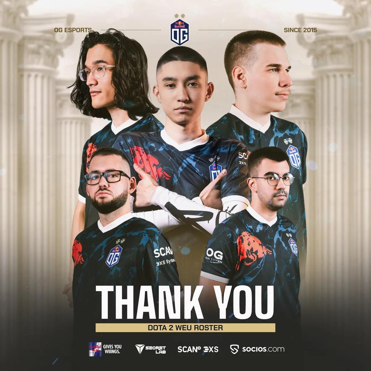 OG opløser Dota2-holdet