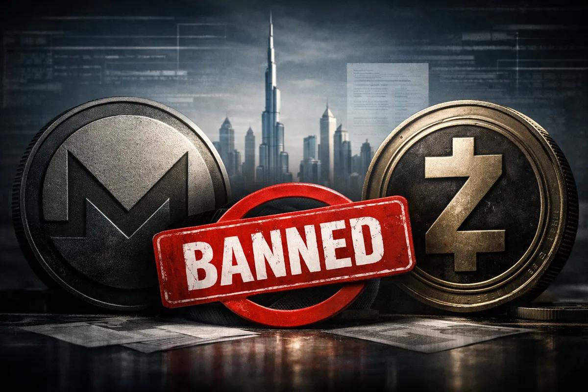 Dubai forbyder privacy-tokens: Et nyt slag mod Monero og Zcash i kryptoreguleringen