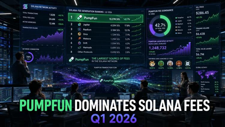 PumpFun blev den største gebyrkilde i Solana-netværket i 1. kvartal 2026