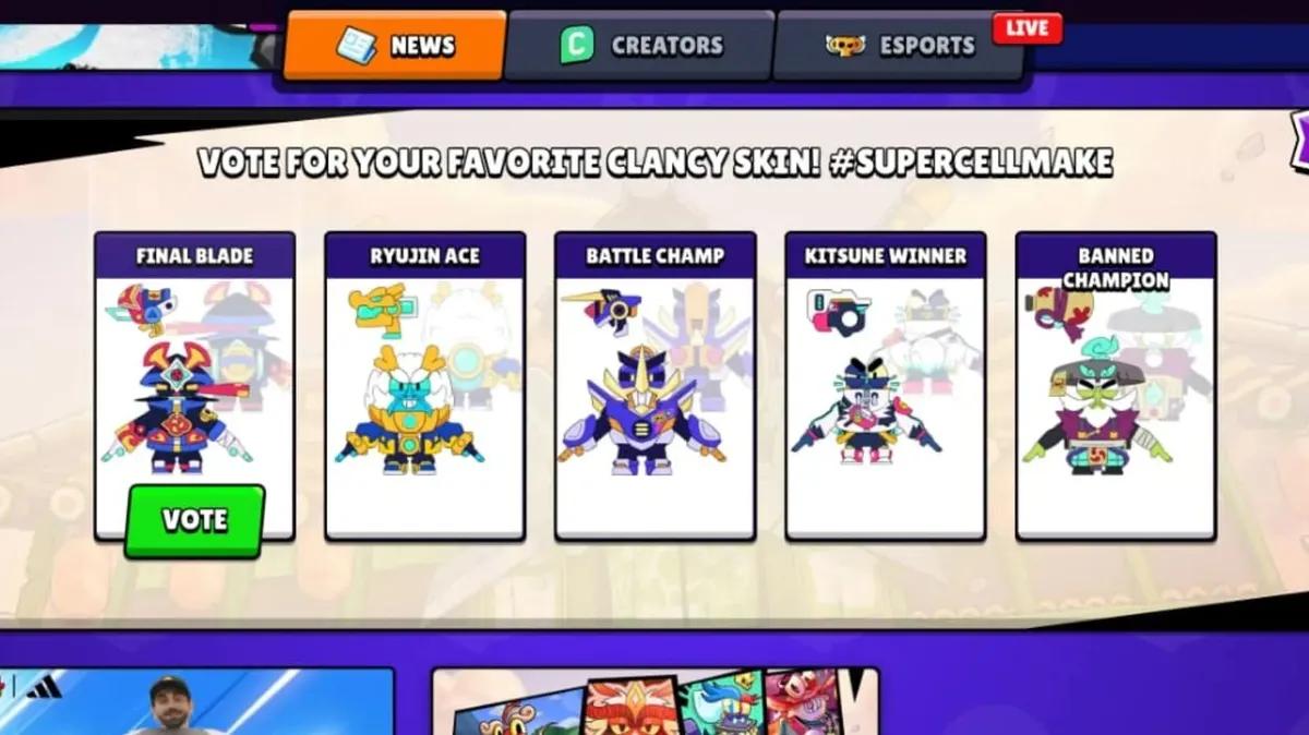 Supercell åbner afstemningen i forbindelse med »Make Clancy«-skin-konkurrencen i Brawl Stars