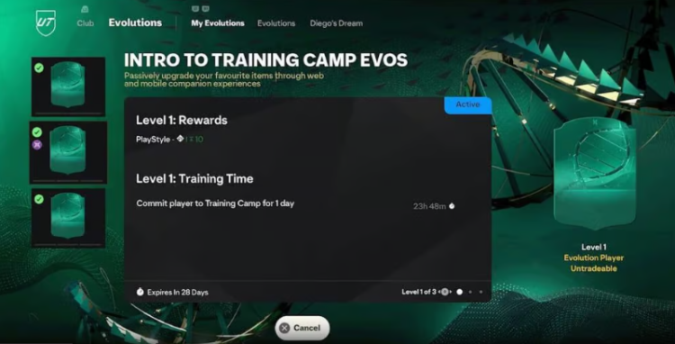 EA FC 25 Training Camp Evolutions – Sådan fungerer det 1