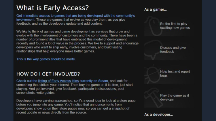 Steam Early Access er ikke, hvad det plejede at være – hvorfor det muligvis falder ud i Game 2
