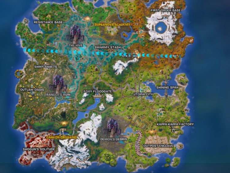 Alle bosser i Fortnite kapitel 6 sæson 4 - placeringer, strategier og belønninger 1
