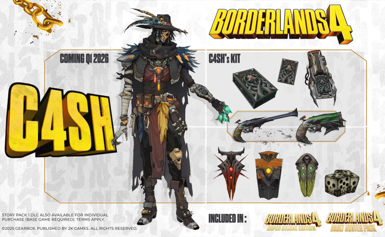 Borderlands 4 afslører den første betalte DLC-karakter C4SH midt i vedvarende pc-problemer 1