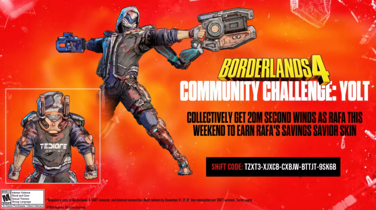 Borderlands 4: Gratis Rafa “Savings Savior” Skin låses op med SHiFT-kode 1