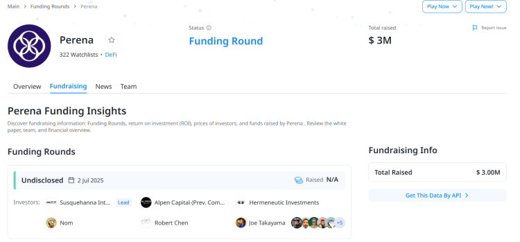Perena: Decentraliseret infrastruktur til stablecoins på Solana tiltrækker opmærksomhed fra investorer og brugere 1
